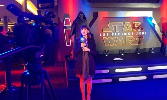 Lucía Sapena entrevistó parte del elenco de "Star Wars - The Last Jedi.